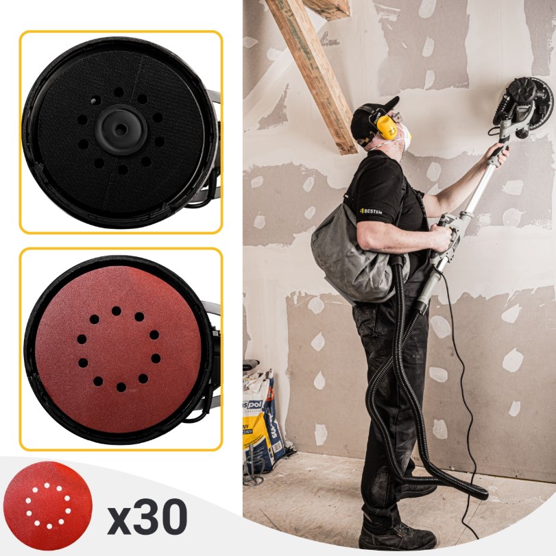 Szlifierka do gipsu, gładzi i tynku 900W BESTEN BE002906